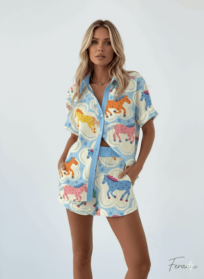 Conjunto Milano Caballos